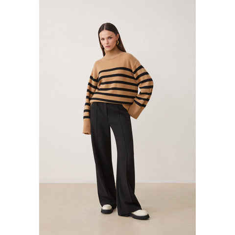 Striped Palacio Jumper - Camel