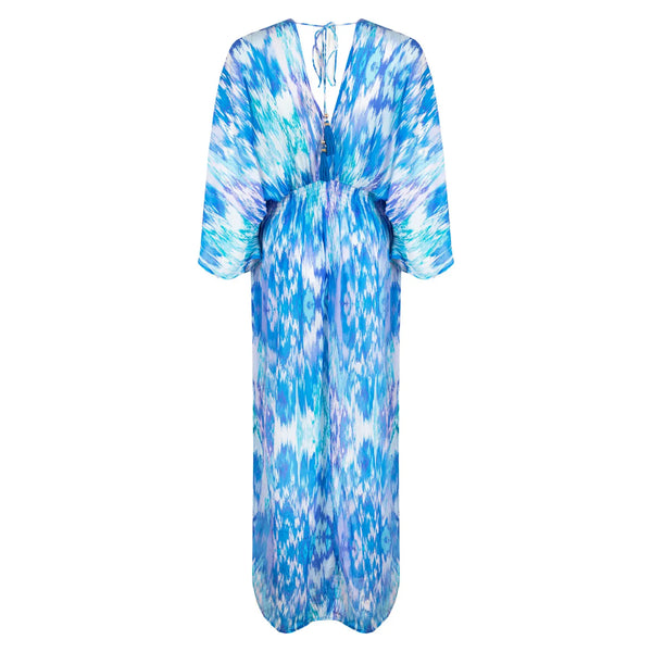 Sophia Alexia Ladies Capri Maxi Kimono Dress - Sea Dream