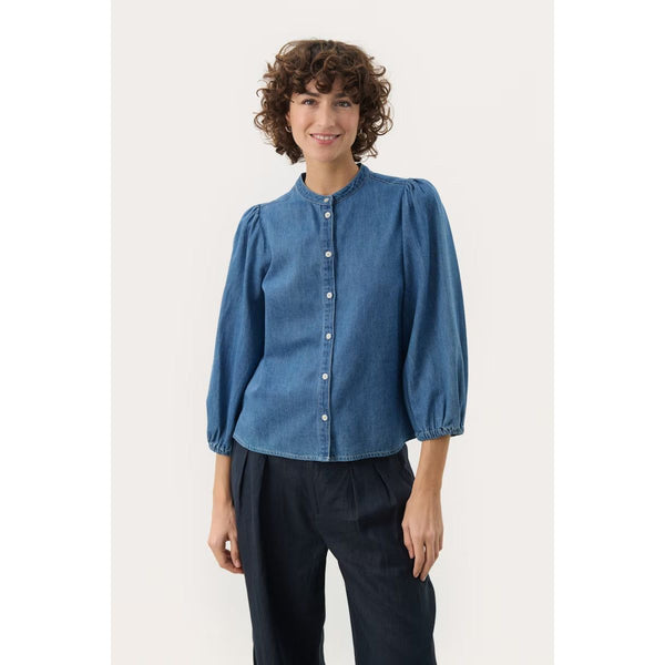 Part Two Ladies NicoliePW Shirt - Medium Denim Blue