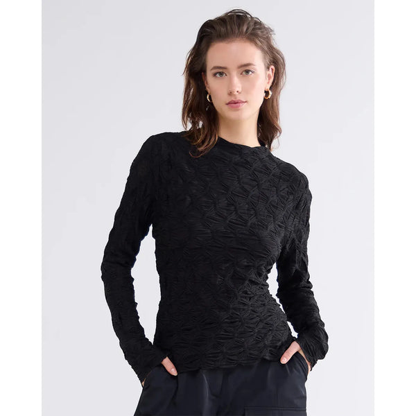 Summum Woman Ladies Spider Mesh Top - Black