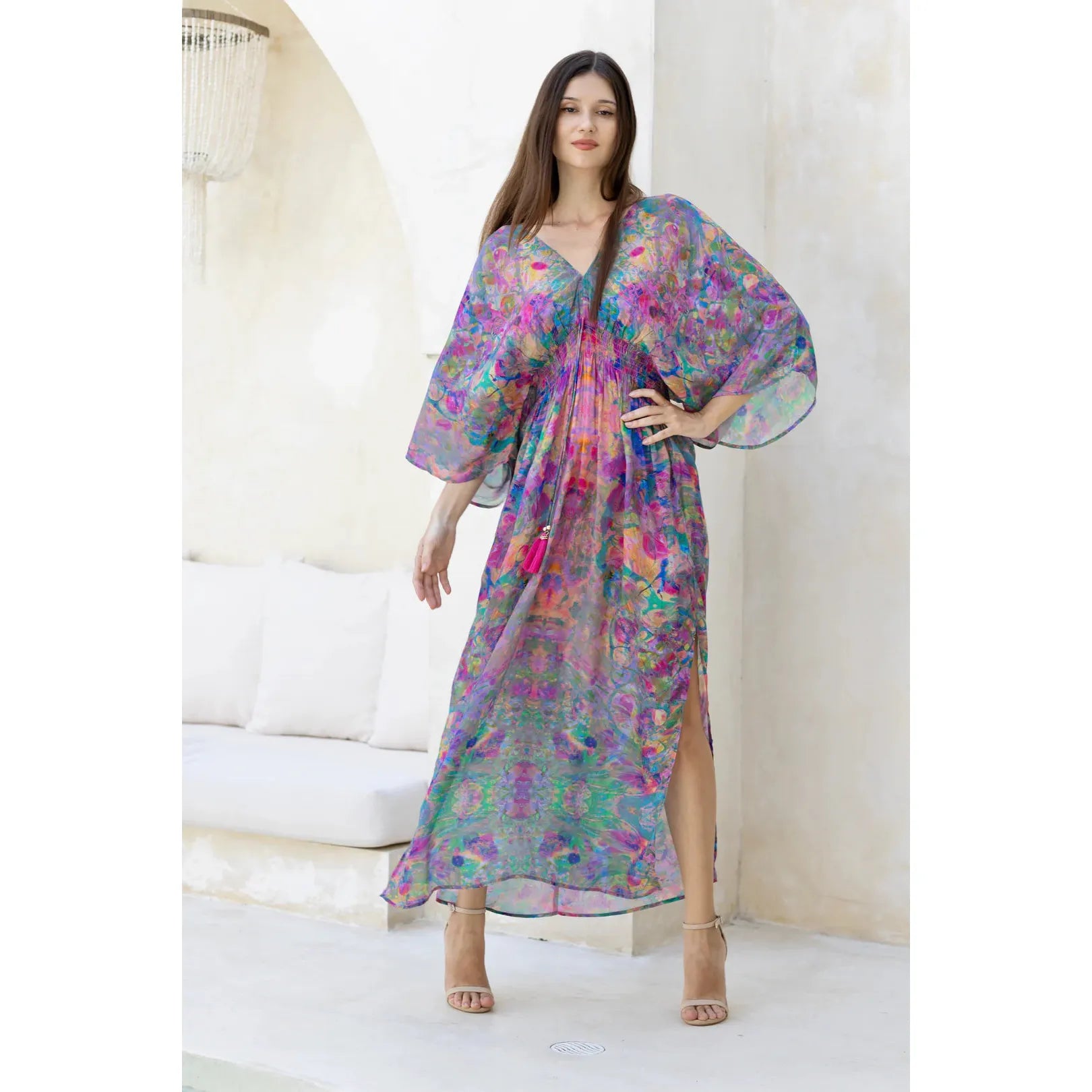 Capri Maxi Kimono Dress - Fantasia