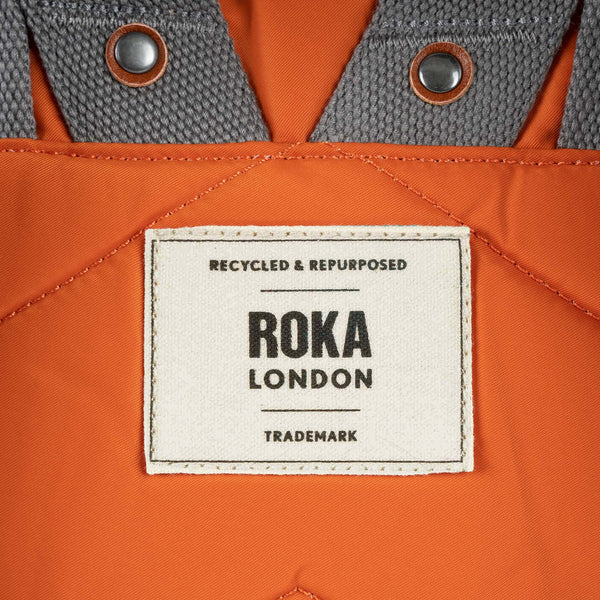 ROKA London Canfield B Small Recycled Nylon Backpack - Burnt Orange
