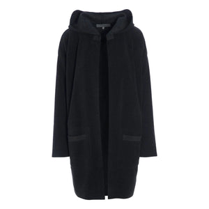 Henriette Steffensen Ladies Cardigan with Hood - Soft Black