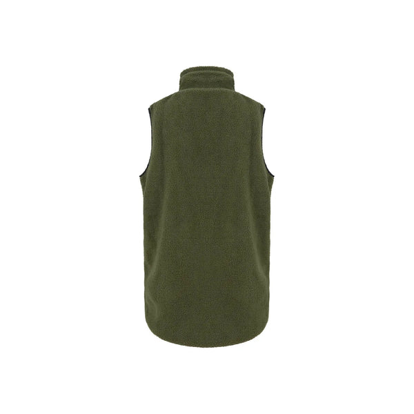 Lennon Mix Pile Waistcoat - Army/Black