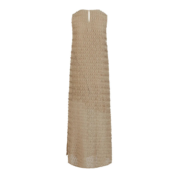 Coster Copenhagen Ladies Dress with Texture and Slit - Sand