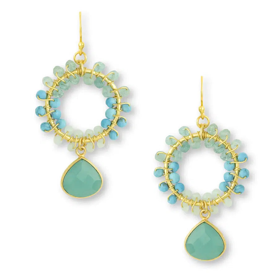 Ashiana London Ladies Talia Earrings - Aqua