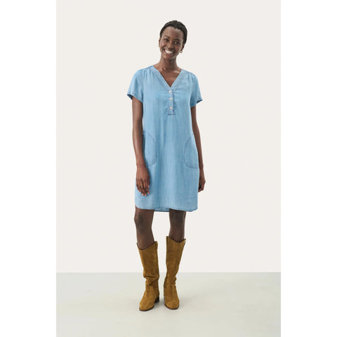 Part Two Ladies KaminasPW Dress - Blue Denim