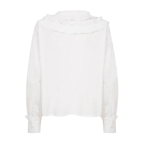 Part Two Ladies Noella Ruffle Shirt - White