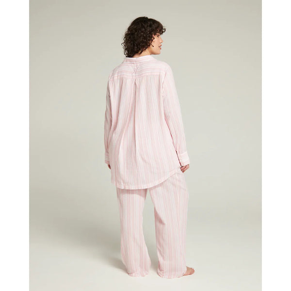 Nudea Ladies Classic Pyjama Shirt - Pink Fondant