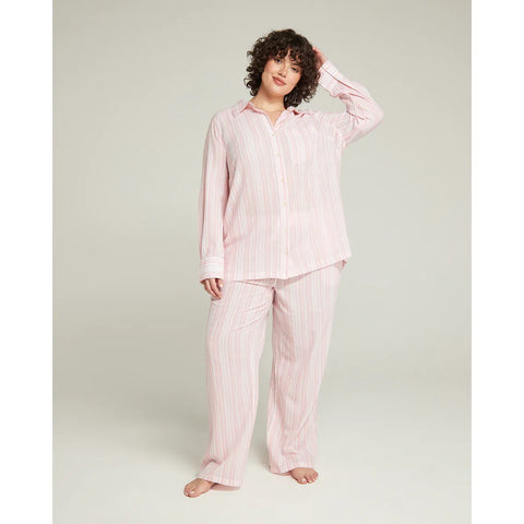 Nudea Ladies Classic Pyjama Shirt - Pink Fondant