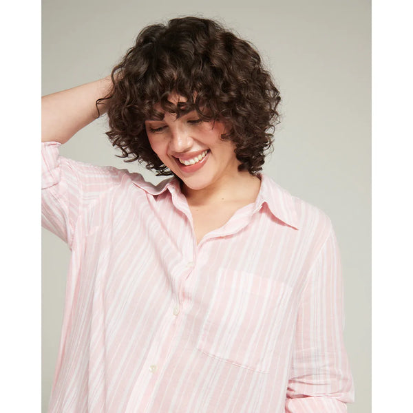 Nudea Ladies Classic Pyjama Shirt - Pink Fondant