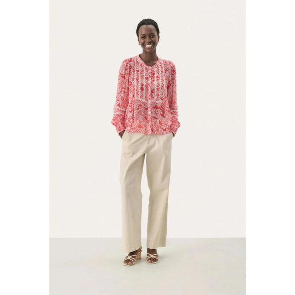 Part Two Ladies NesmaPW Blouse - Red Paisley Print
