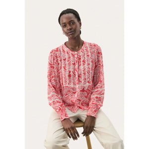 Part Two Ladies NesmaPW Blouse - Red Paisley Print