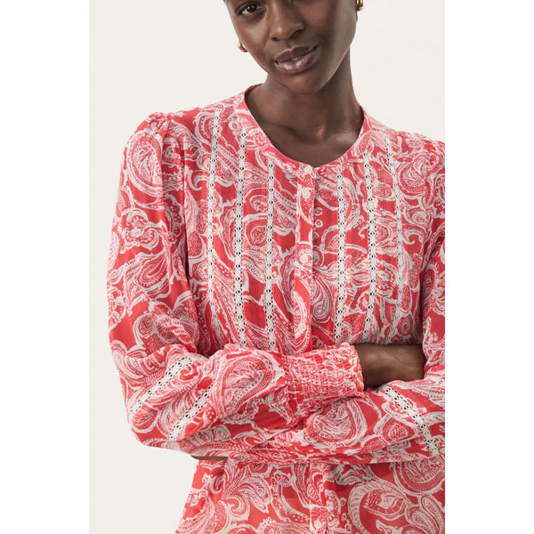Part Two Ladies NesmaPW Blouse - Red Paisley Print