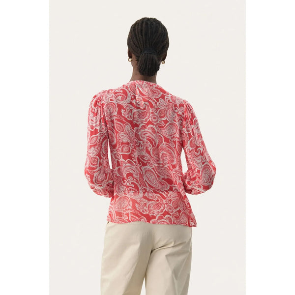 Part Two Ladies NesmaPW Blouse - Red Paisley Print