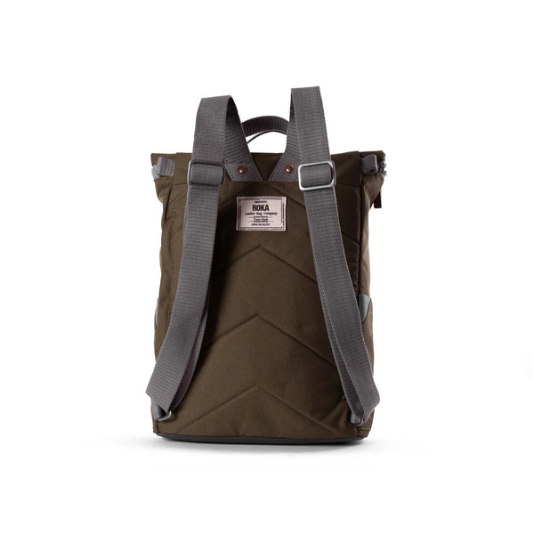 ROKA London Finchley A Large Recycled Canvas Backpack - Moss