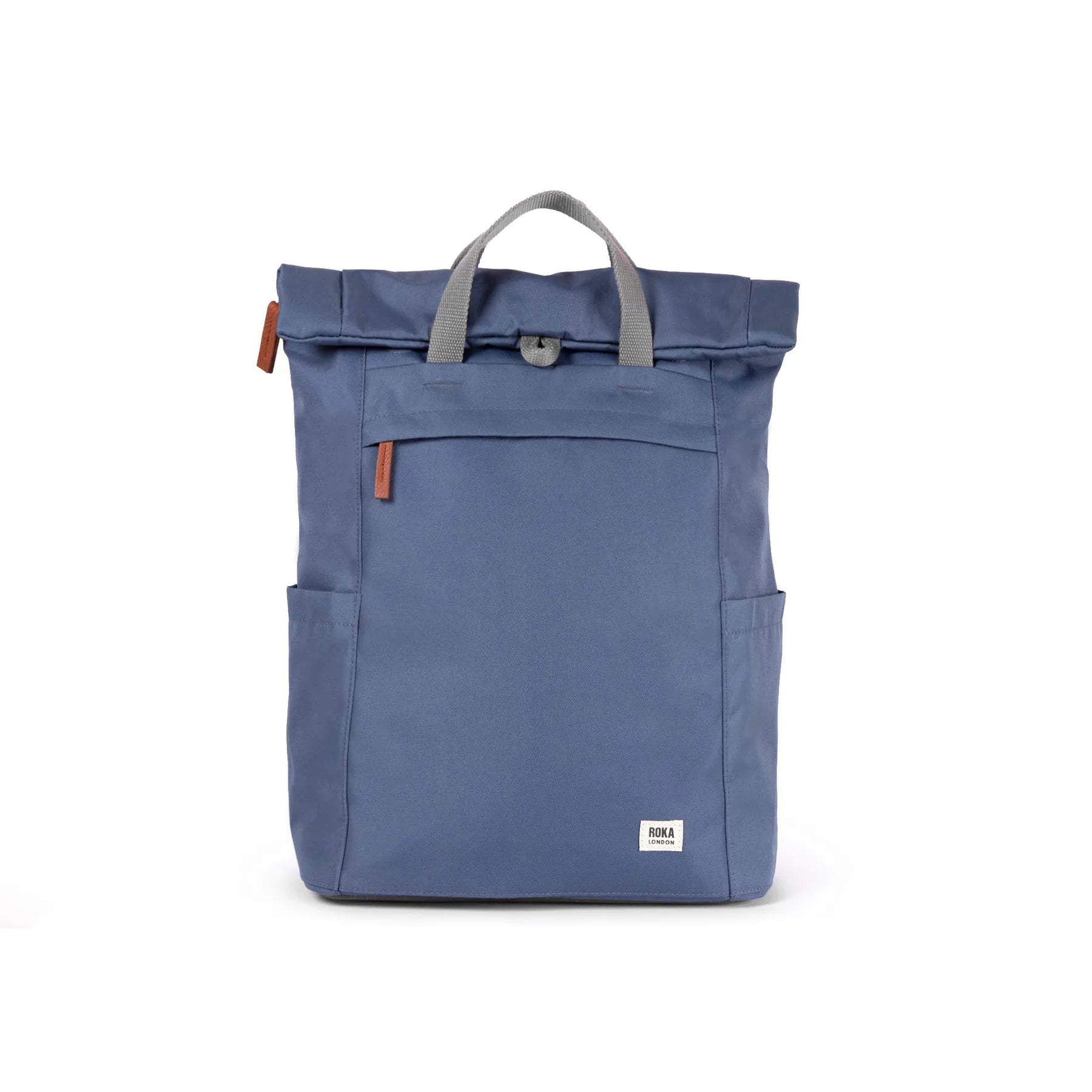 ROKA London Finchley A Large Recycled Canvas Backpack - Airforce