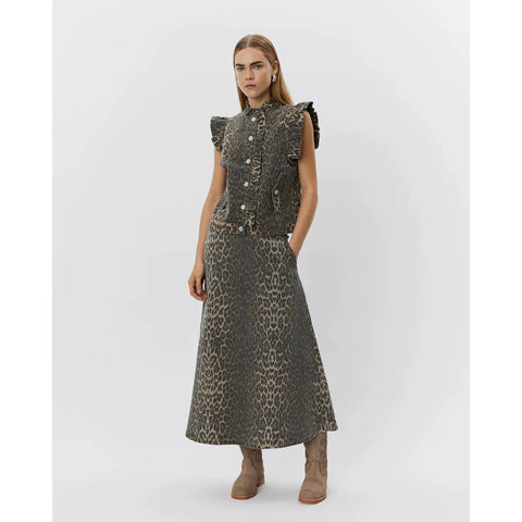 Sofie Schnoor Ladies Seliasw Skirt - Light Brown Leopard
