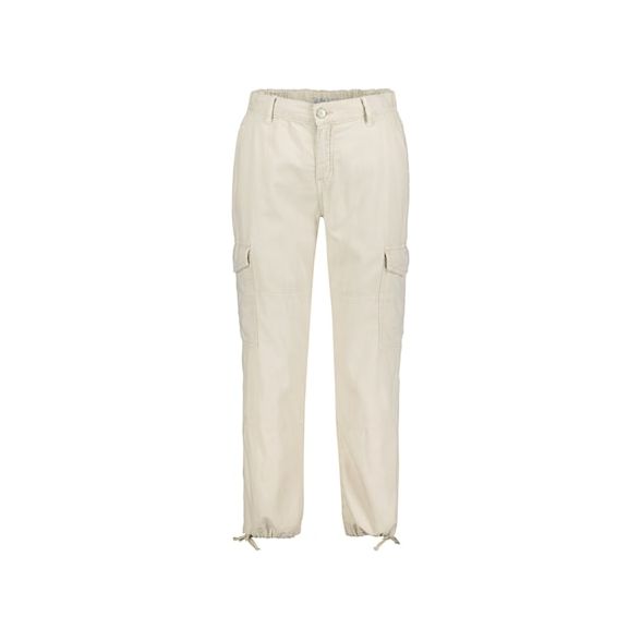 Conny Cargo Cotton/Linen Trousers - Pearl