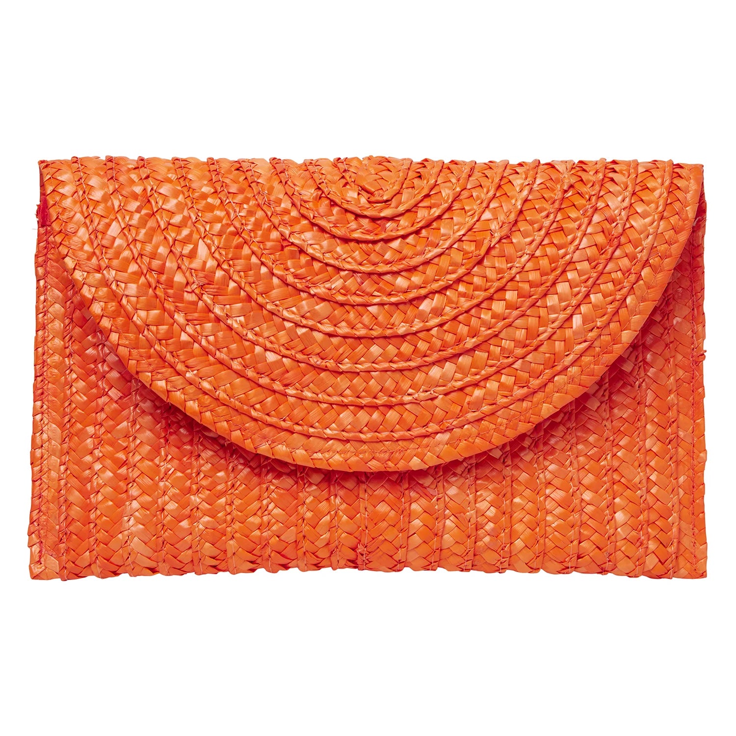 Somerville Scarves Straw Clutch - Orange