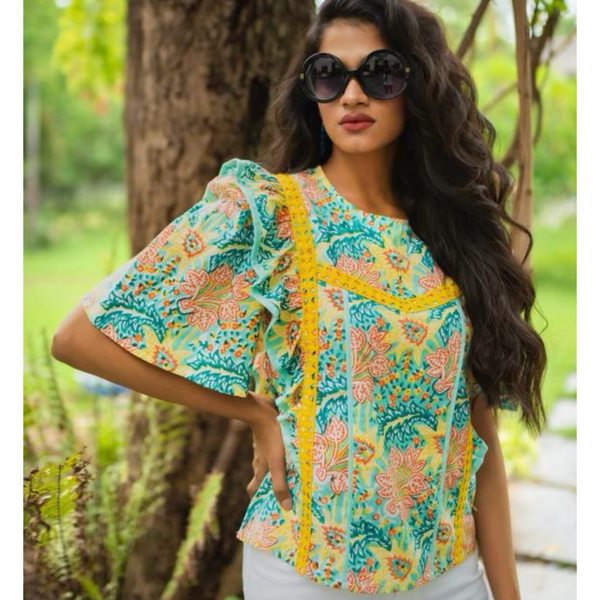 Shira Top - Mint Yellow