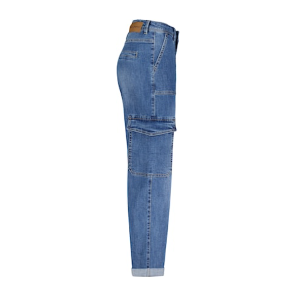 Red Button Ladies Cargo Pockets Jeans - Denim