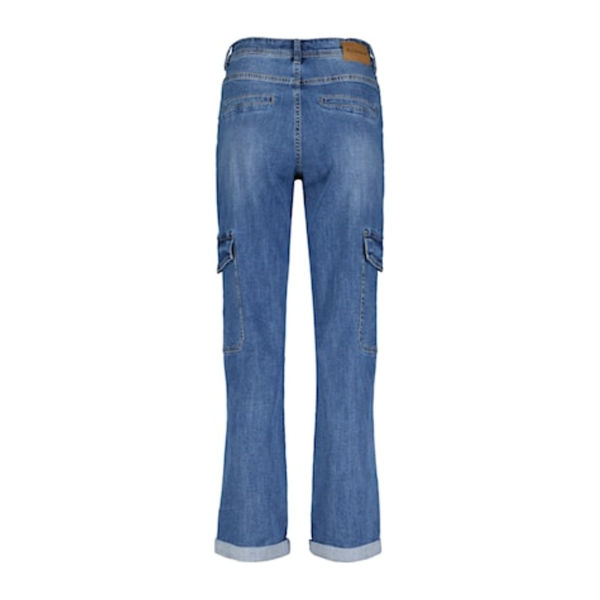 Red Button Ladies Cargo Pockets Jeans - Denim