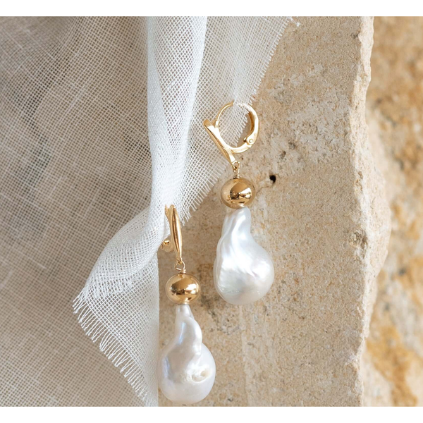 Gisel B Ladies Aimee Pearl Earrings