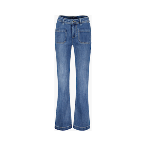 Red Button Ladies Colette Front Patch Pockets Jeans SRB4424A - Midstone