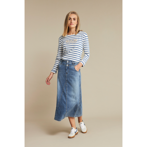 Red Button Ladies Denim Alina Skirt SRB4430 - Stone Used