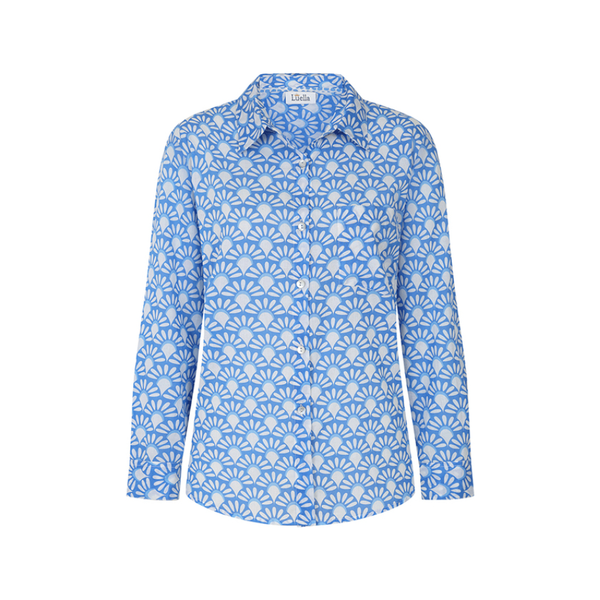 Luella Ladies Lisbon Boyfriend Fit Cotton Shirt - Blue