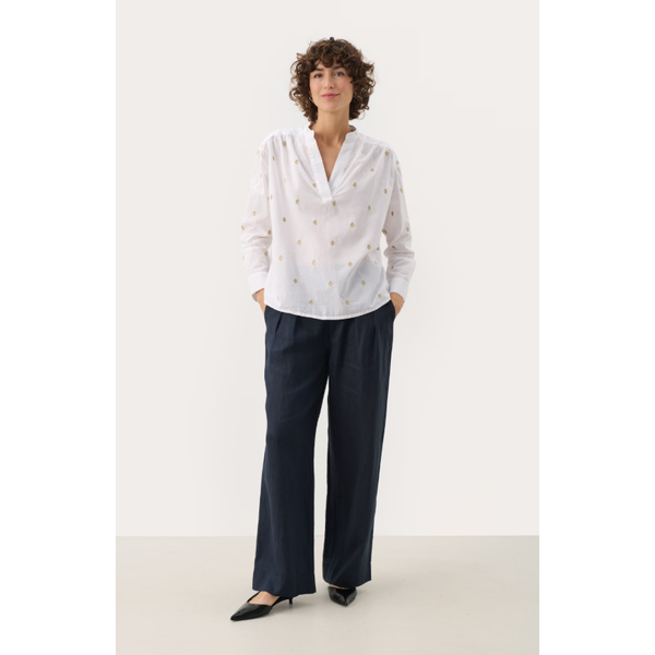 Part Two Ladies NatalePW Blouse - Bright White Gold