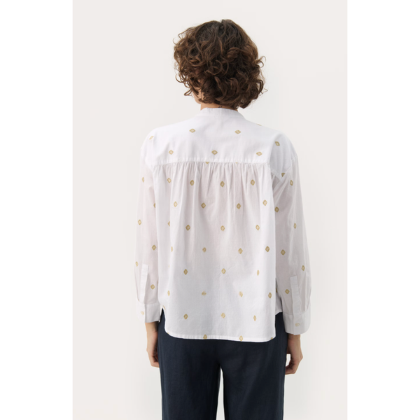 Part Two Ladies NatalePW Blouse - Bright White Gold