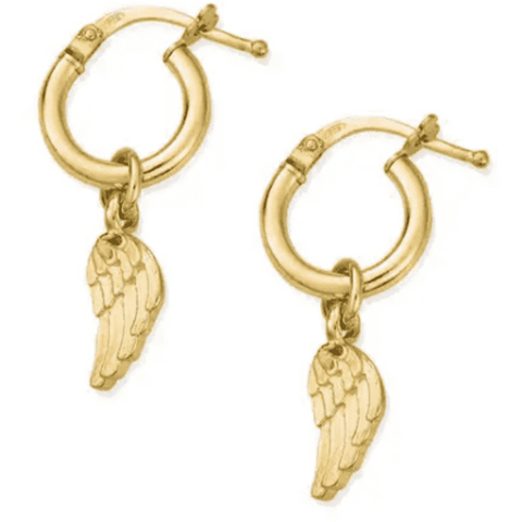 ChloBo Ladies Earrings - Gold Divinity Within Small Hoops