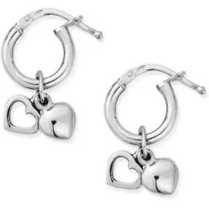 Double Heart Small Hoop Earrings