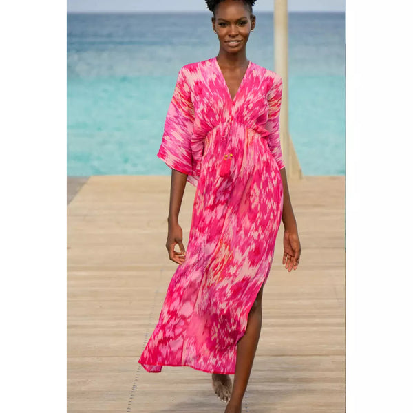 Capri Maxi Kimono Dress - Magical Magenta