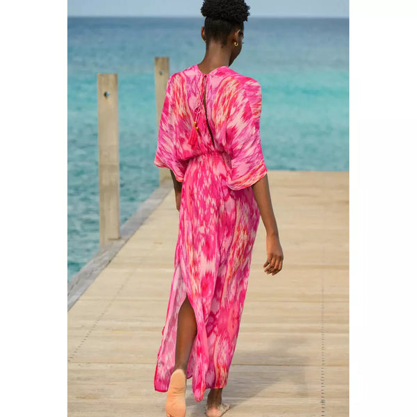 Capri Maxi Kimono Dress - Magical Magenta